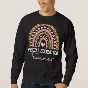 Special Education Teacher Sped Ed Sped Leopard Rai Sweatshirt