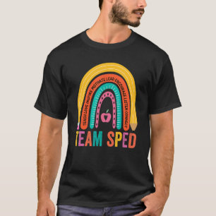 Special Education Teacher SPED Leopard Boho Rainbo T-Shirt