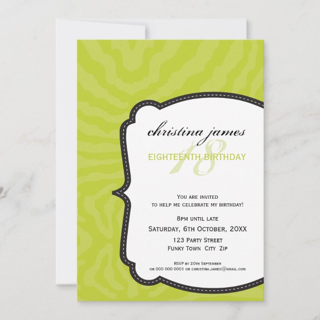 SPECIAL EVENT INVITES :: superb zebra 11P (Front)