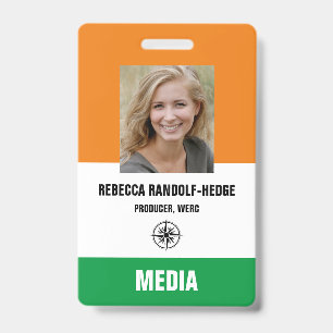 SPECIAL EVENT MEDIA PASS - Photo I.D. Badge