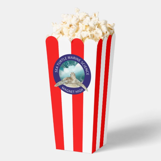 Special Event Movie Night Company Logo Popcorn Favor Box (Popped)