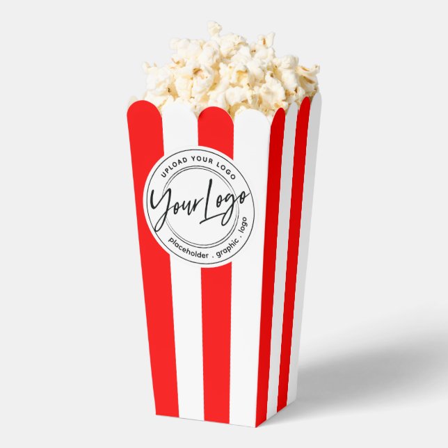 Special Event Movie Night Company Logo Popcorn Favor Box (Popped)