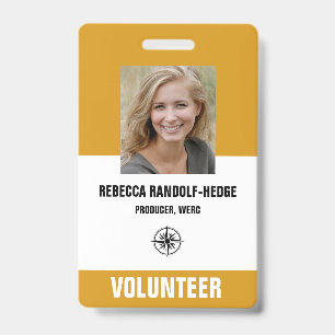 SPECIAL EVENT VOLUNTEER PASS - Photo I.D. Badge