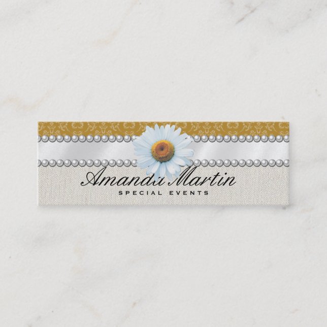 Special Events | Classic Yellow Mini Business Card (Front)