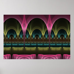 Special Fantasy Pattern Abstract Colorful Fractal Poster