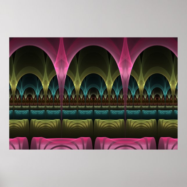 Special Fantasy Pattern Abstract Colorful Fractal Poster (Front)