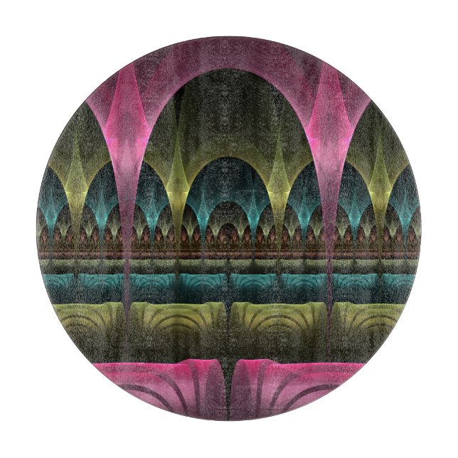 Special Fantasy Pattern Abstract Colourful Fractal Cutting Board (Front)