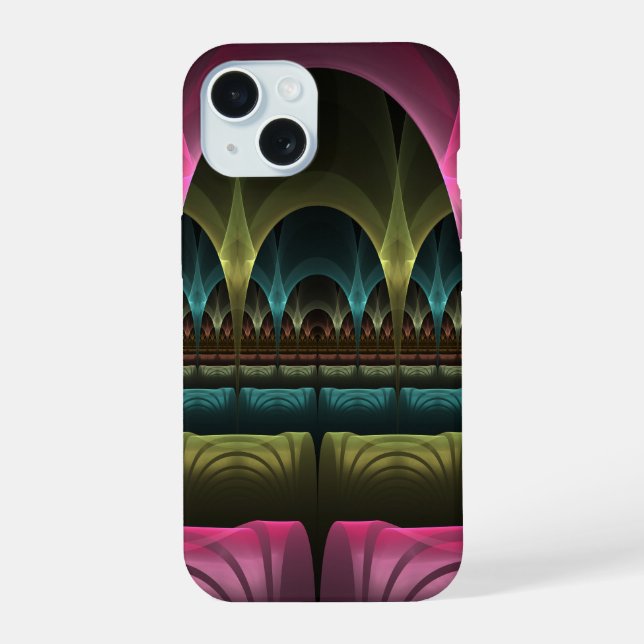 Special Fantasy Pattern Abstract Colourful Fractal iPhone 15 Case (Back)