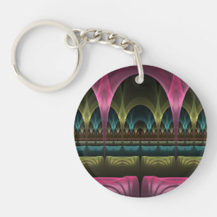 Special Fantasy Pattern Abstract Colourful Fractal Keychain