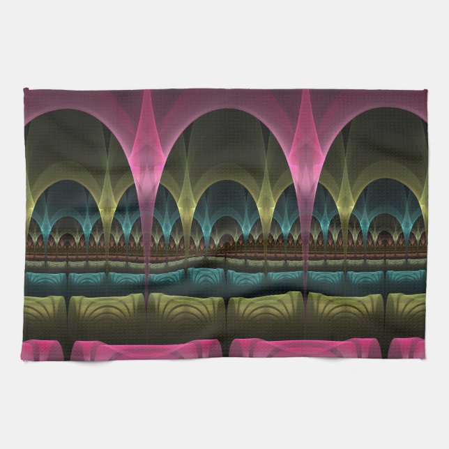 Special Fantasy Pattern Abstract Colourful Fractal Kitchen Towel (Horizontal)
