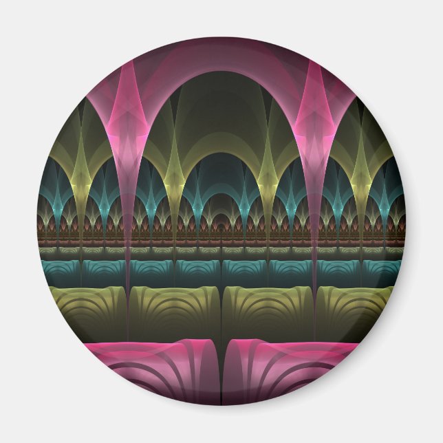 Special Fantasy Pattern Abstract Colourful Fractal Magnet (Front)