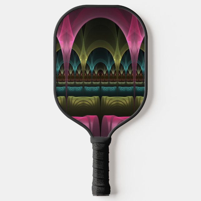 Special Fantasy Pattern Abstract Colourful Fractal Pickleball Paddle (Front)