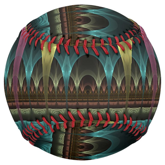 Special Fantasy Pattern Abstract Colourful Fractal Softball (Front)