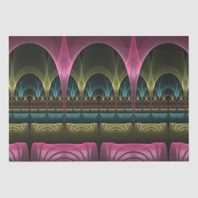 Special Fantasy Pattern Abstract Colourful Fractal Tissue Paper (Front)