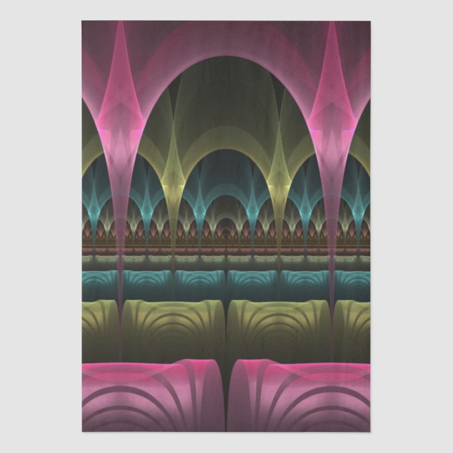 Special Fantasy Pattern Abstract Colourful Fractal Tissue Paper (Front)