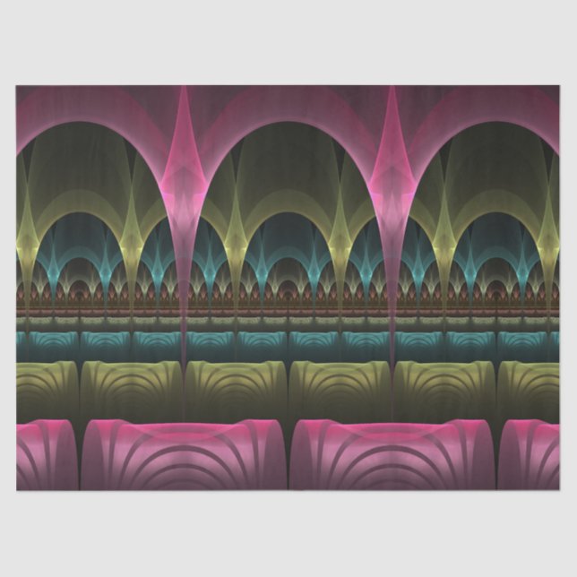 Special Fantasy Pattern Abstract Colourful Fractal Tissue Paper (Front)