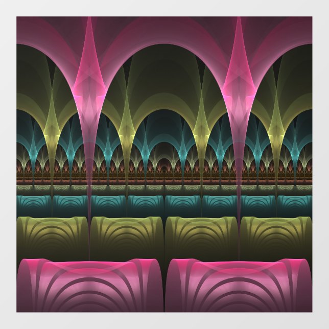 Special Fantasy Pattern Abstract Colourful Fractal Window Cling (Sheet)