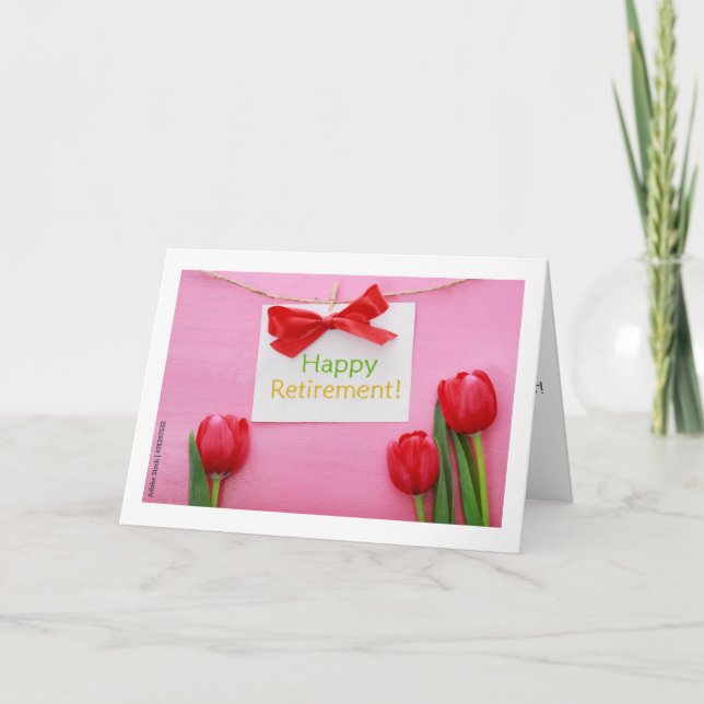 "SPECIAL FEMALE WORKER RETIRES" CARD (Front)