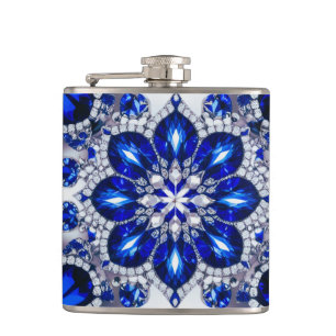 Special flask with Blue White Colours Design