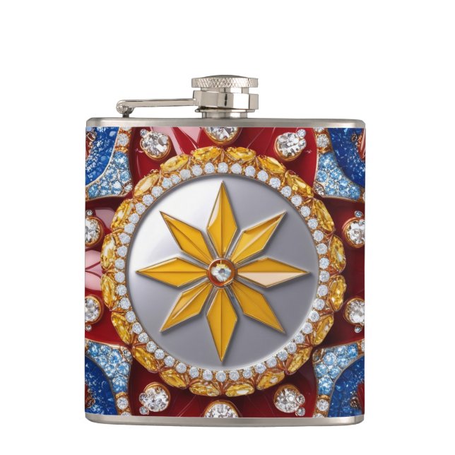 Special flask with Colombian Colours Design (Front)