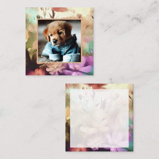 Special Floral Photo Note Card (Front/Back)