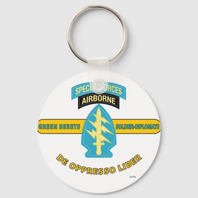 SPECIAL FORCES AIRBORNE "DE OPPRESSO LIBER" KEYCHAIN (Front)