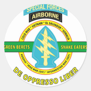 SPECIAL FORCES AIRBORNE PRODUCTS CLASSIC ROUND STICKER