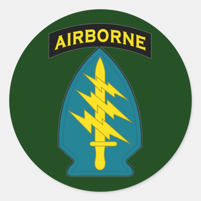 Special Forces - Airborne - shoulder patch Classic Round Sticker (Front)