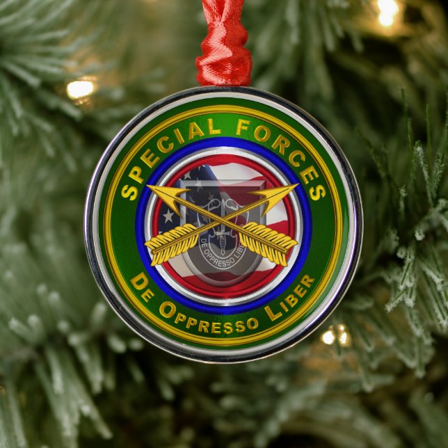 Special Forces Christmas  Metal Ornament (Tree)