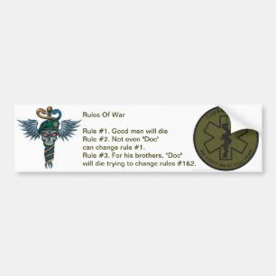 Special Forces Combat Medic Bumper Sticker