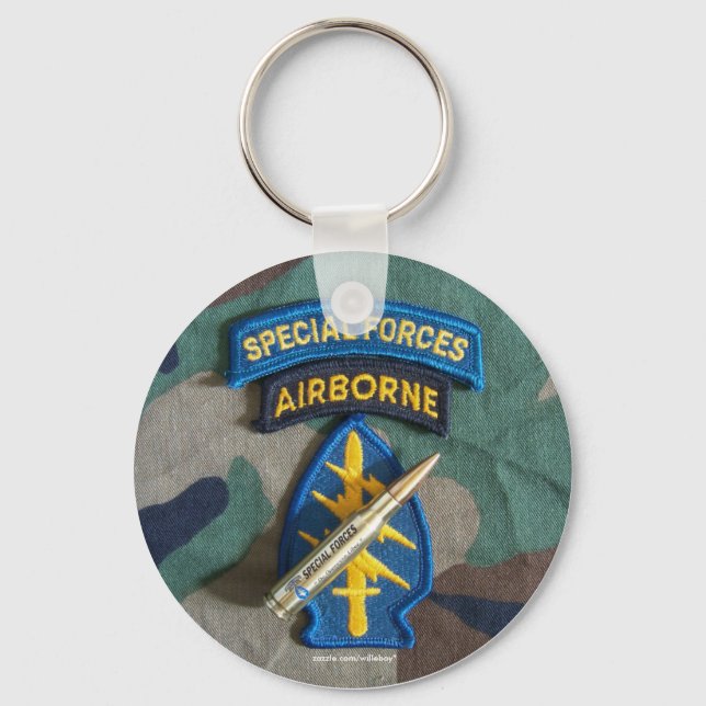 special forces green berets group iraq Keychain (Front)