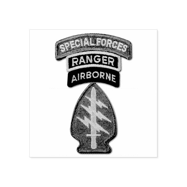 Special Forces Green Berets SF SFG SOF LRRPS Recon Rubber Stamp (Imprint)