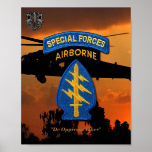 Special Forces Green Berets SF SFG Veterans Vets Poster
