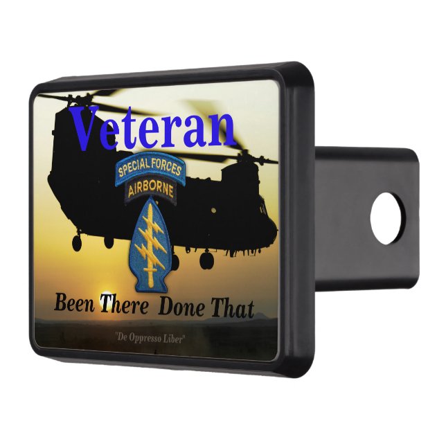 Special Forces Green Berets sfg sf veterans vets Trailer Hitch Cover (Left)