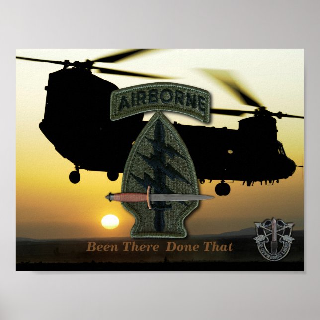 special forces green berets SFG SOF SF Poster (Front)