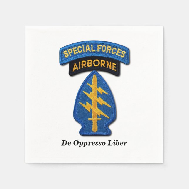Special Forces Green Berets SFGA SFG SF Veterans Napkin (Front)