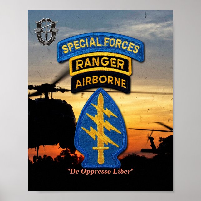Special Forces Green Berets Veterans  Poster (Front)