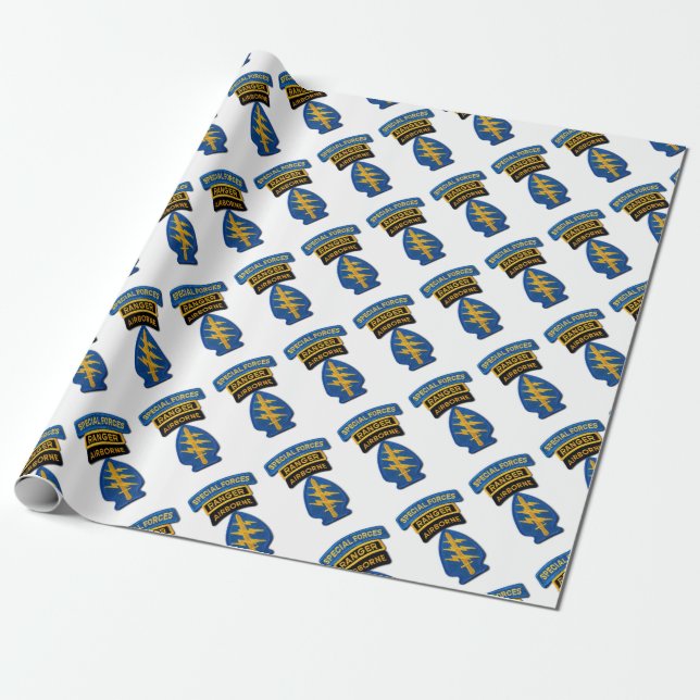 Special Forces Group Green Berets SF SOF SFG SOC Wrapping Paper (Unrolled)