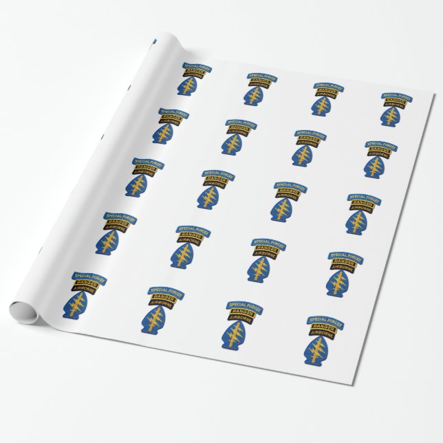 Special Forces Group Green Berets SF SOF SFG SOC Wrapping Paper (Unrolled)