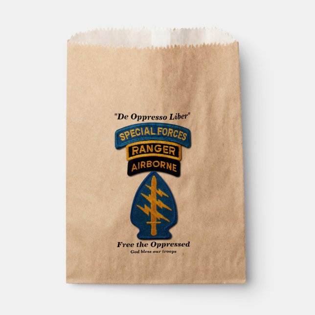 Special Forces Group Green Berets SFG SF LRRP Vets Favour Bag (Front)