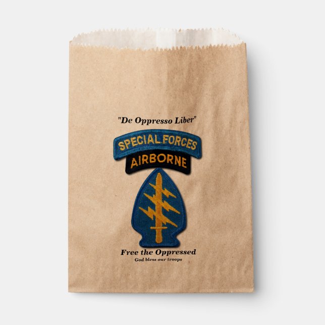 Special Forces Group Green Berets SFG SF LRRP Vets Favour Bag (Front)