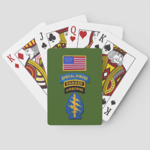 Special Forces Group Green Berets Veterans Playing Cards