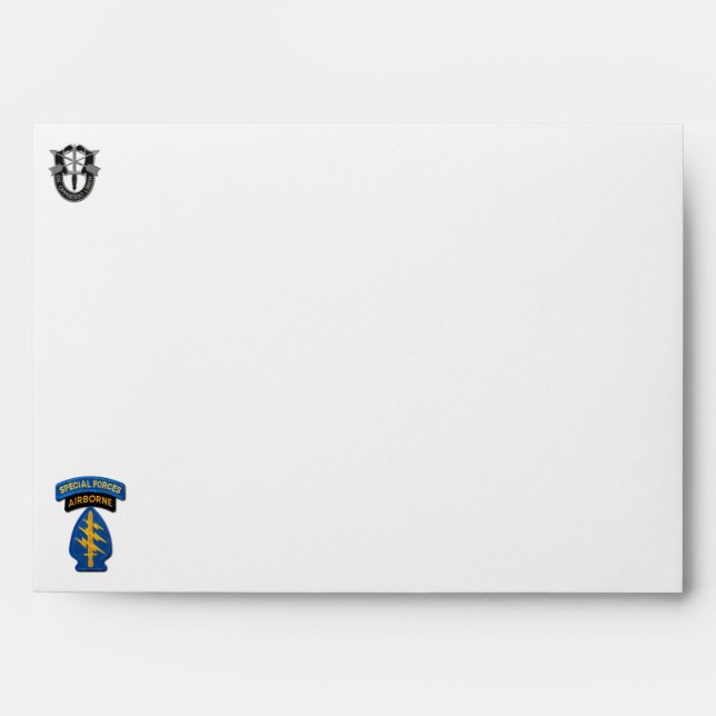 Special Forces Groups Green Berets SF SFG Veterans Envelopes (Front)