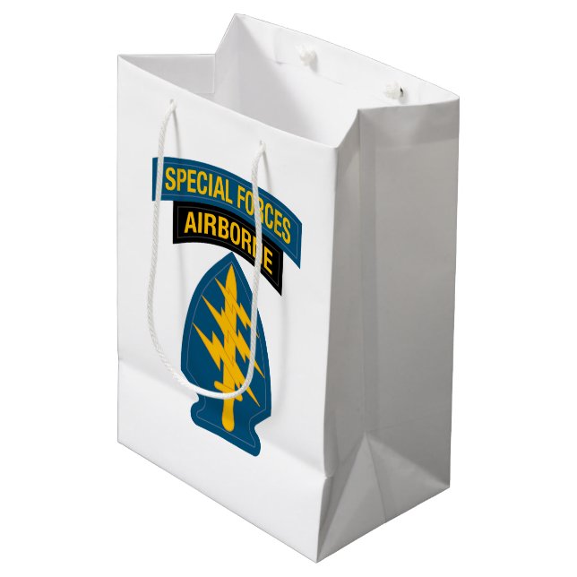 Special Forces insignia Airborne Tab Medium Gift Bag (Front Angled)