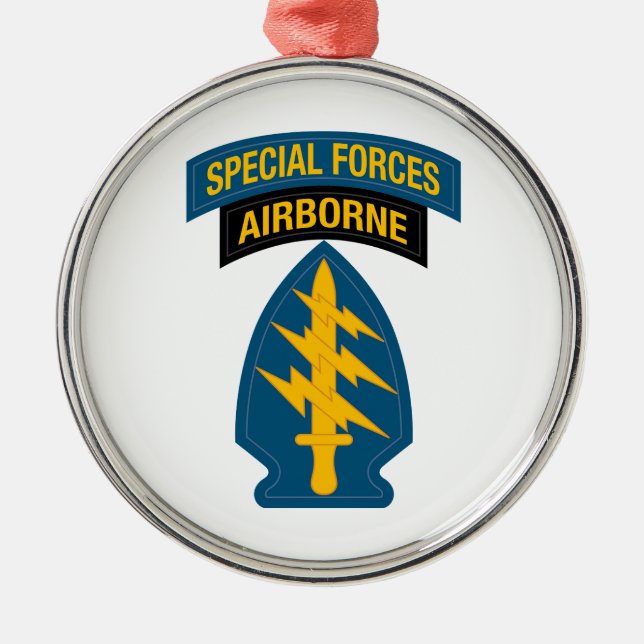 Special Forces insignia Airborne Tab Metal Ornament (Front)