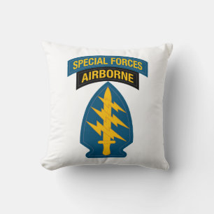 Special Forces insignia Airborne Tab Throw Pillow