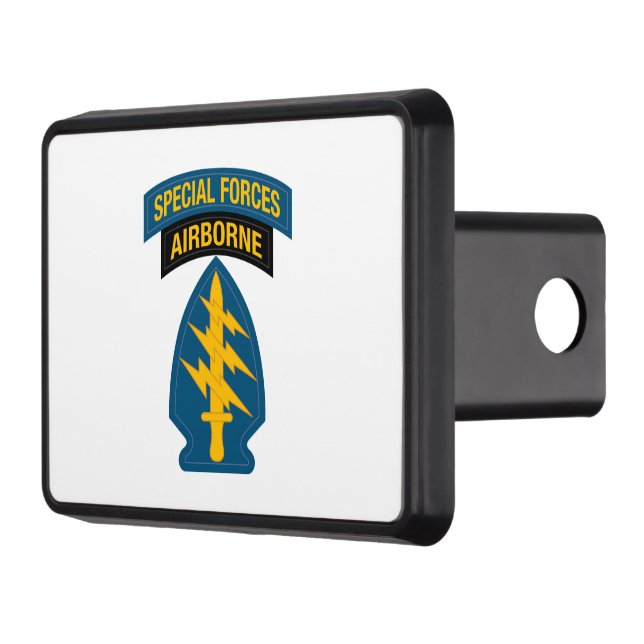 Special Forces insignia Airborne Tab Trailer Hitch Cover (Left)