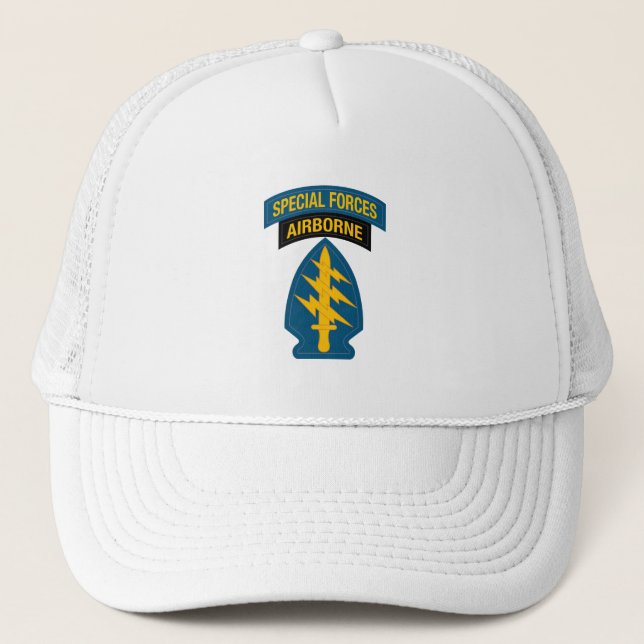 Special Forces insignia Airborne Tab Trucker Hat (Front)