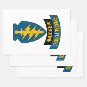 Special Forces insignia Airborne Tab Wrapping Paper Sheet