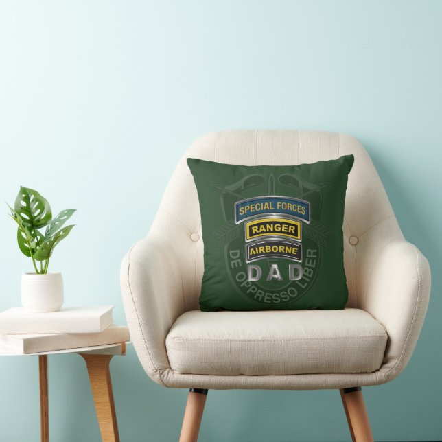 Special Forces Ranger DAD Throw Pillow (Chair)